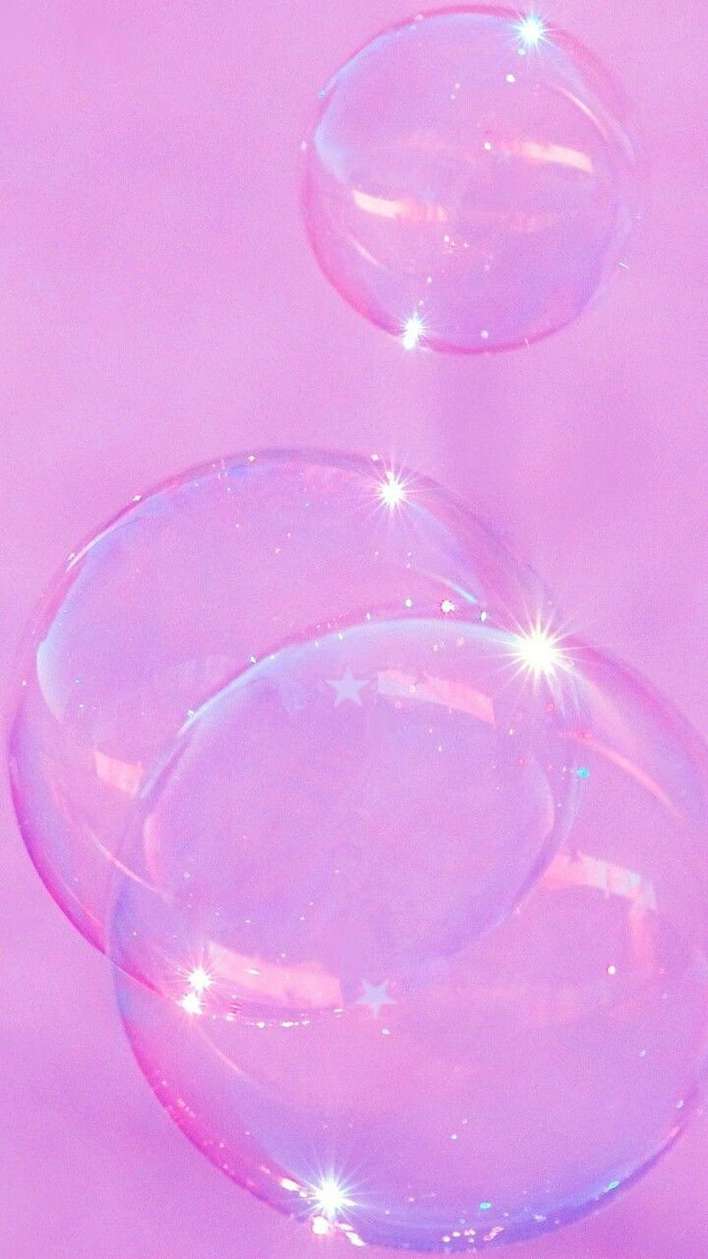 Pink bubbles, HD phone wallpaper