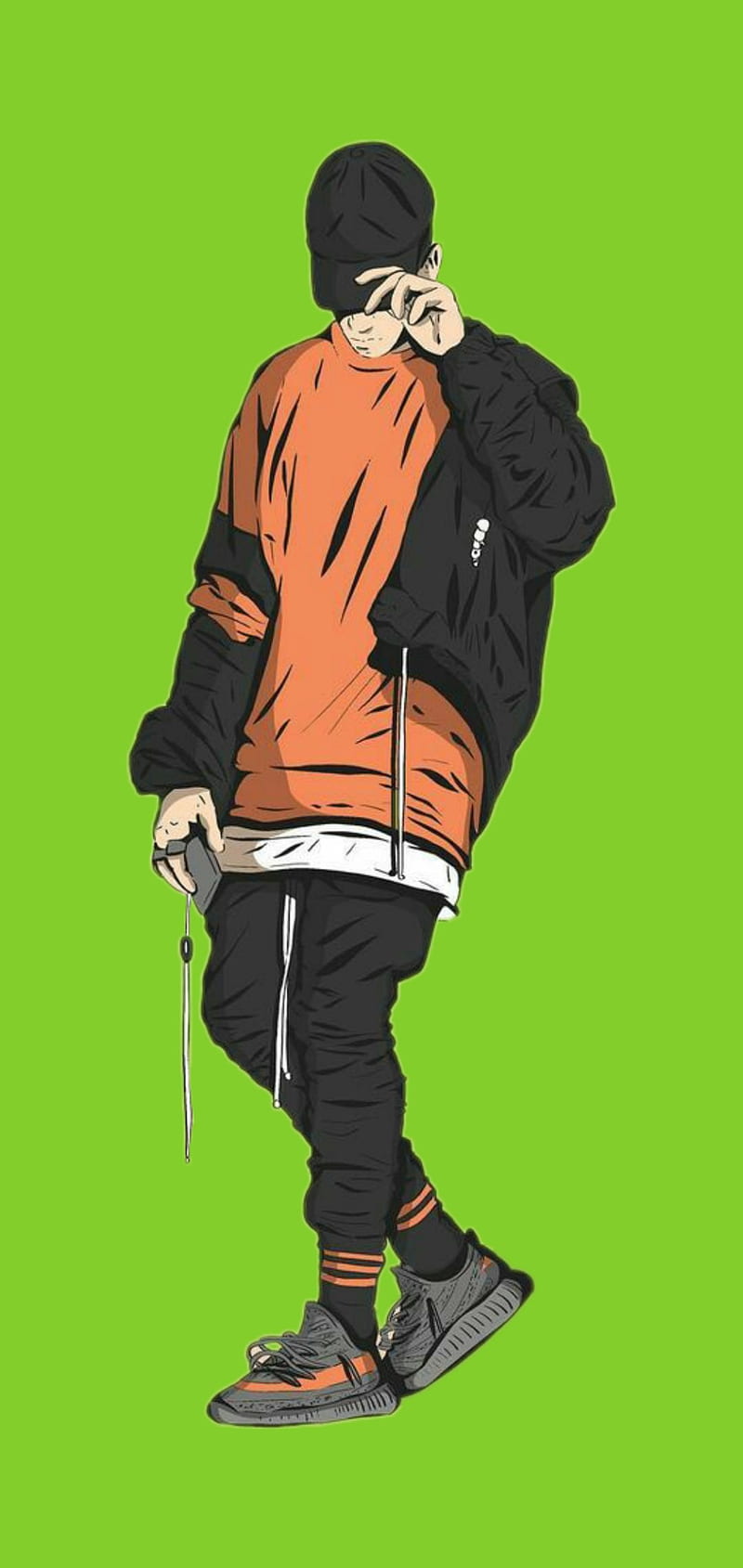 Bad boy , anime, bad boy, cartoon, girl, green, HD phone wallpaper