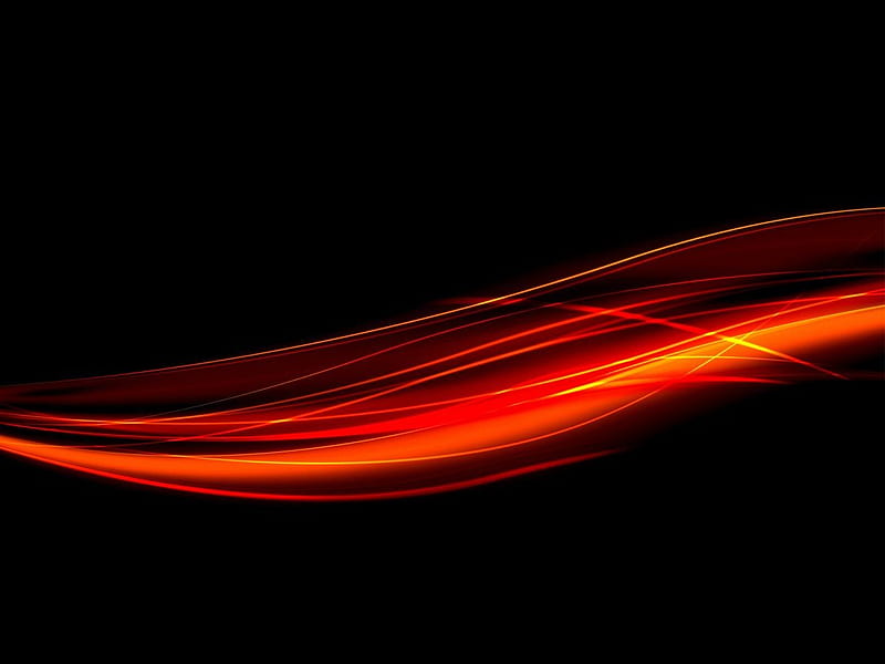 Energy flow, red, flow, abstract, wave, HD wallpaper