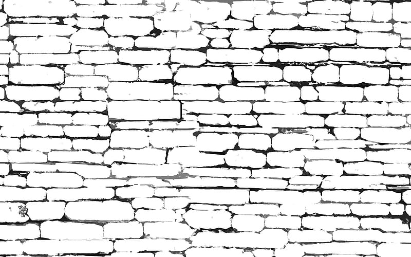 painted brickwork texture, brick wall texture, masonry wall texture, bricks background, bricks black and white texture, HD wallpaper