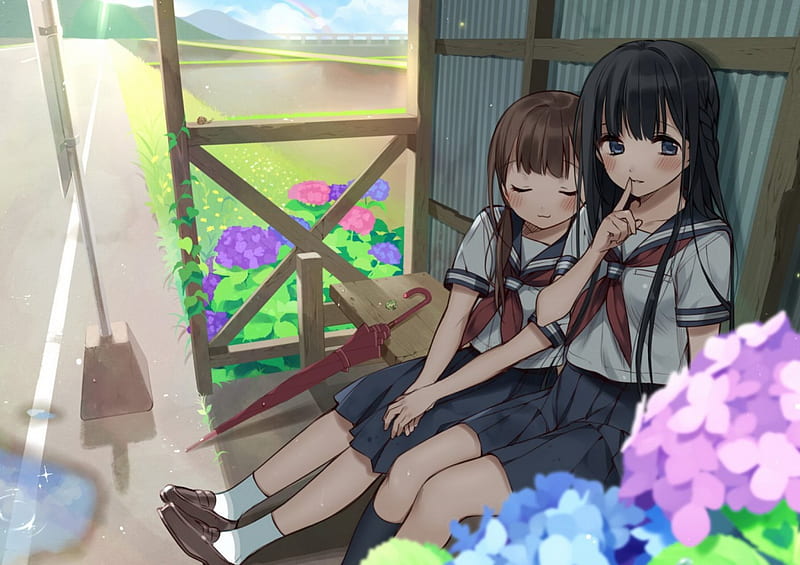 Cute Girl Anime Friends, HD Png Download , Transparent Png Image - PNGitem