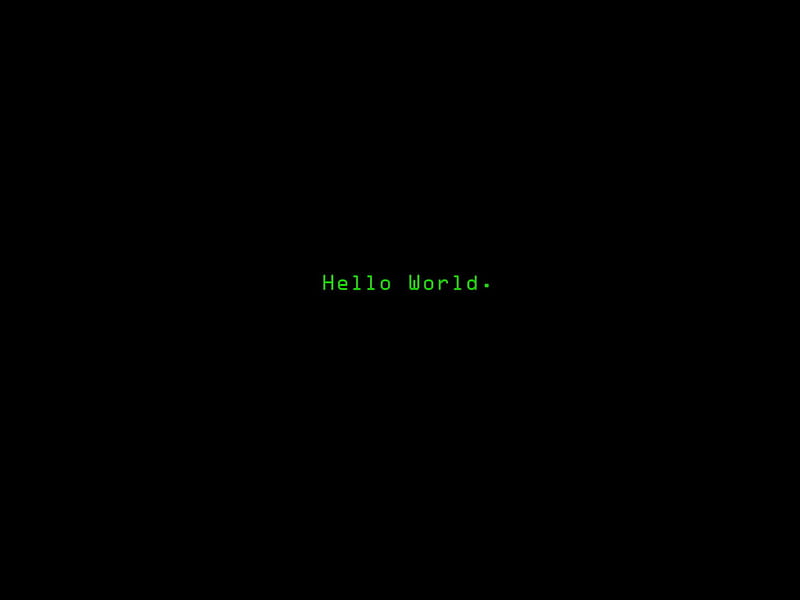 Hello World, computer, programming, minimalism, typography, 8-bit, HD  wallpaper