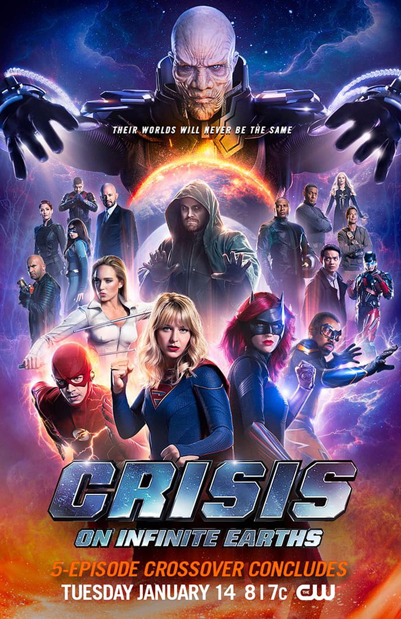 Crisis infiniteEarth, arrow, arrowverse, batwoman, black lightning, crisis on infinite earths, cw, dc comics, flash, legends of tomorrow, HD phone wallpaper