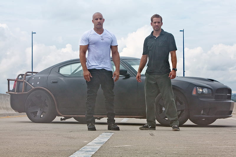 Vin Diesel and Paul Walker, paul walker, vin diesel, man, sexy, strong, handsome, muscles, actor, fast five, HD wallpaper