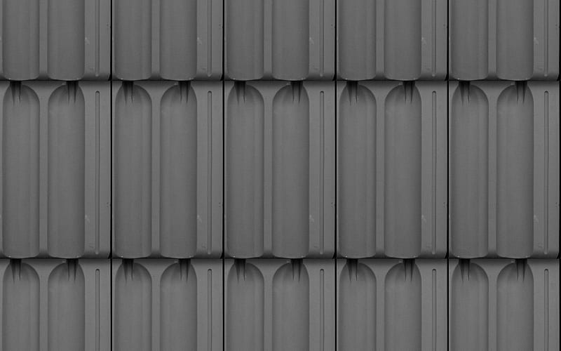 gray roof tiles, macro, square textures, gray tiles background, wood textures, roof tiles texture, 3D textures, HD wallpaper