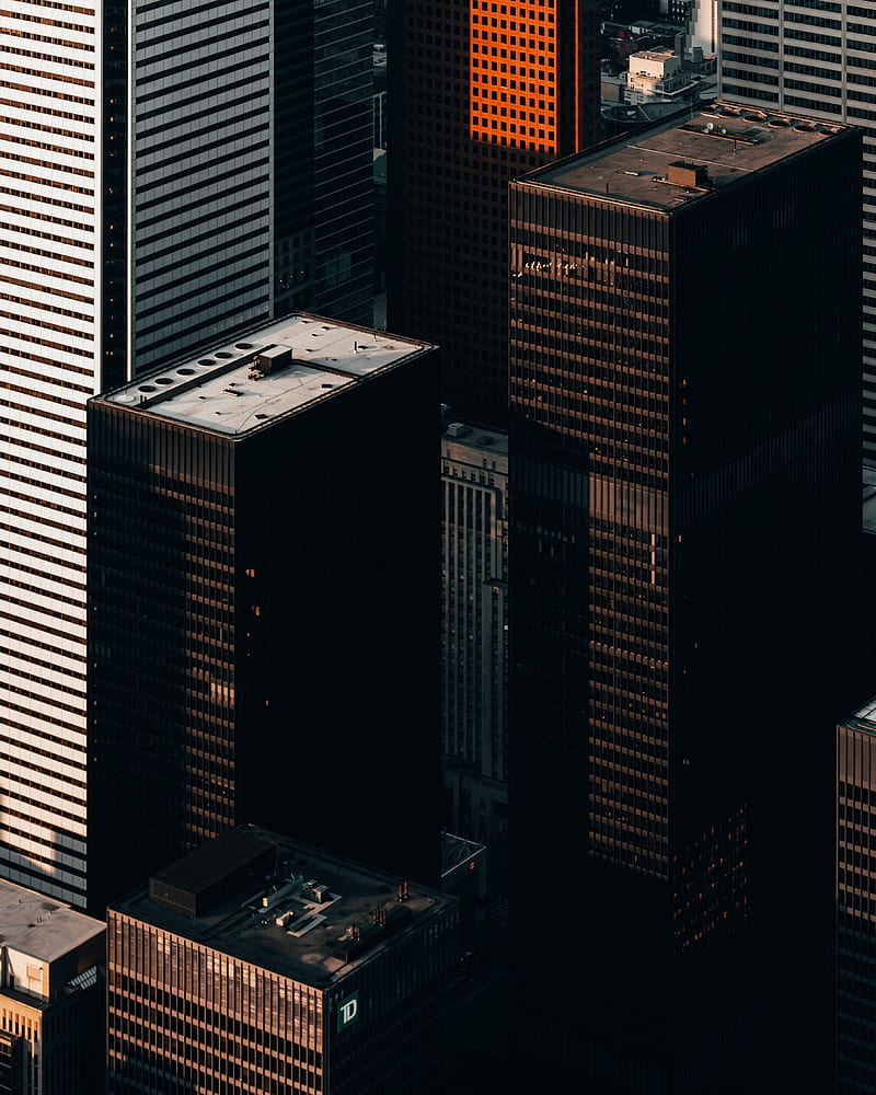 buildings, city, aerial view, skyscrapers, architecture, HD phone wallpaper