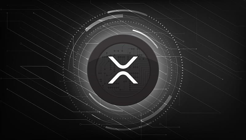Ripple XRP crypto currency themed banner. Ripple coin or XRP icon on modern black color background. 2773740 Vector Art at Vecteezy, HD wallpaper