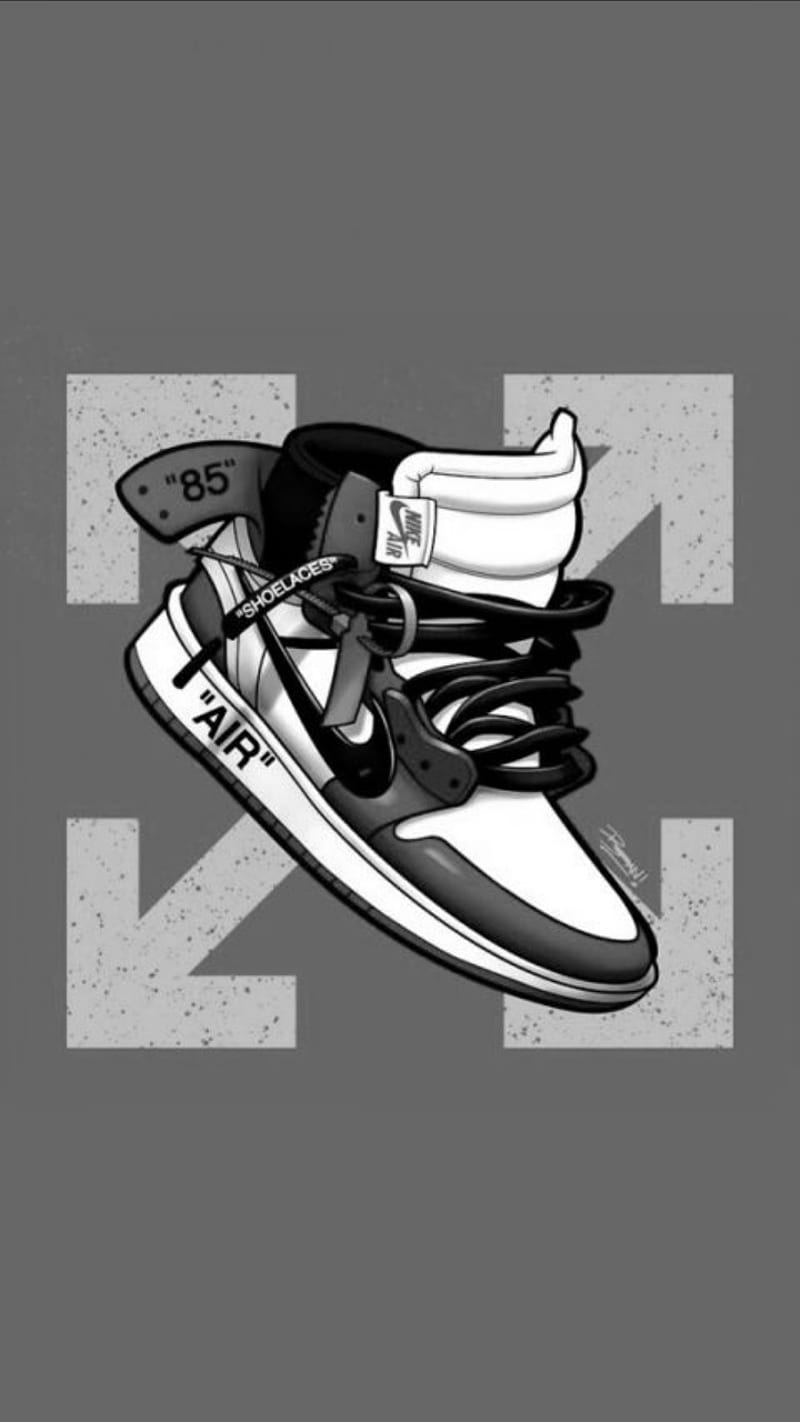 Jordan Off White, air jordan, off white, sneakers, HD phone wallpaper