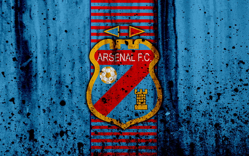 Arsenal Sarandí logo, Sarandi, Argentina, leather texture, football,  Argentinian football club, HD wallpaper