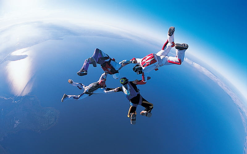 High-altitude parachute style-Life is the challenge, HD wallpaper