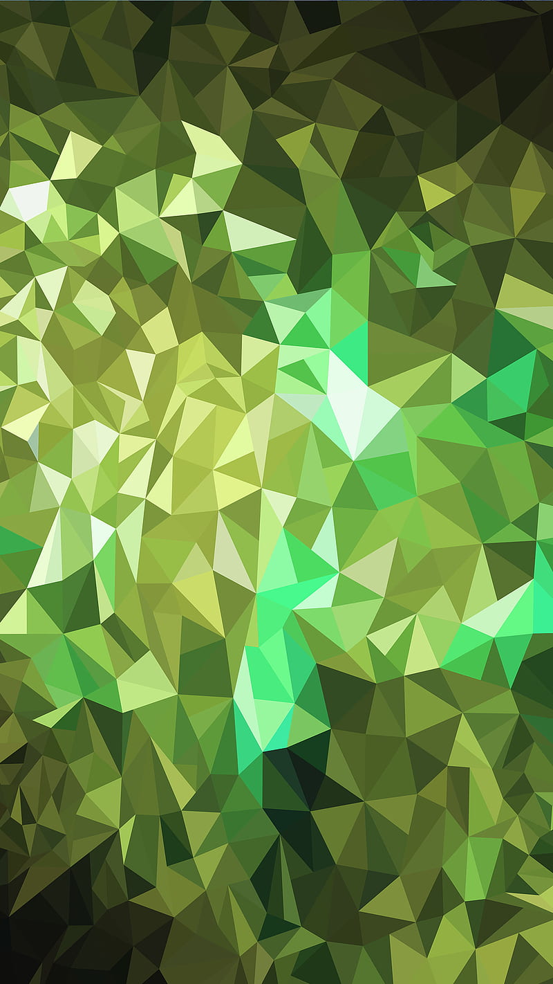 Green Abstract, Cool, DimDom, Geometric, Graphic, Low Poly, Poly Art, Polygonal, HD phone wallpaper