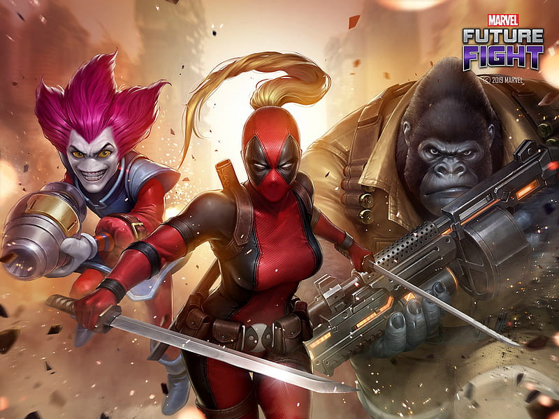 Female Deadpool Marvel Future Fight, HD wallpaper