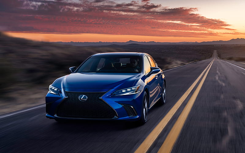 Lexus ES 260 F Sport, highway, 2021 cars, motion blur, 2021 Lexus ES, japanese cars, Lexus, HD wallpaper