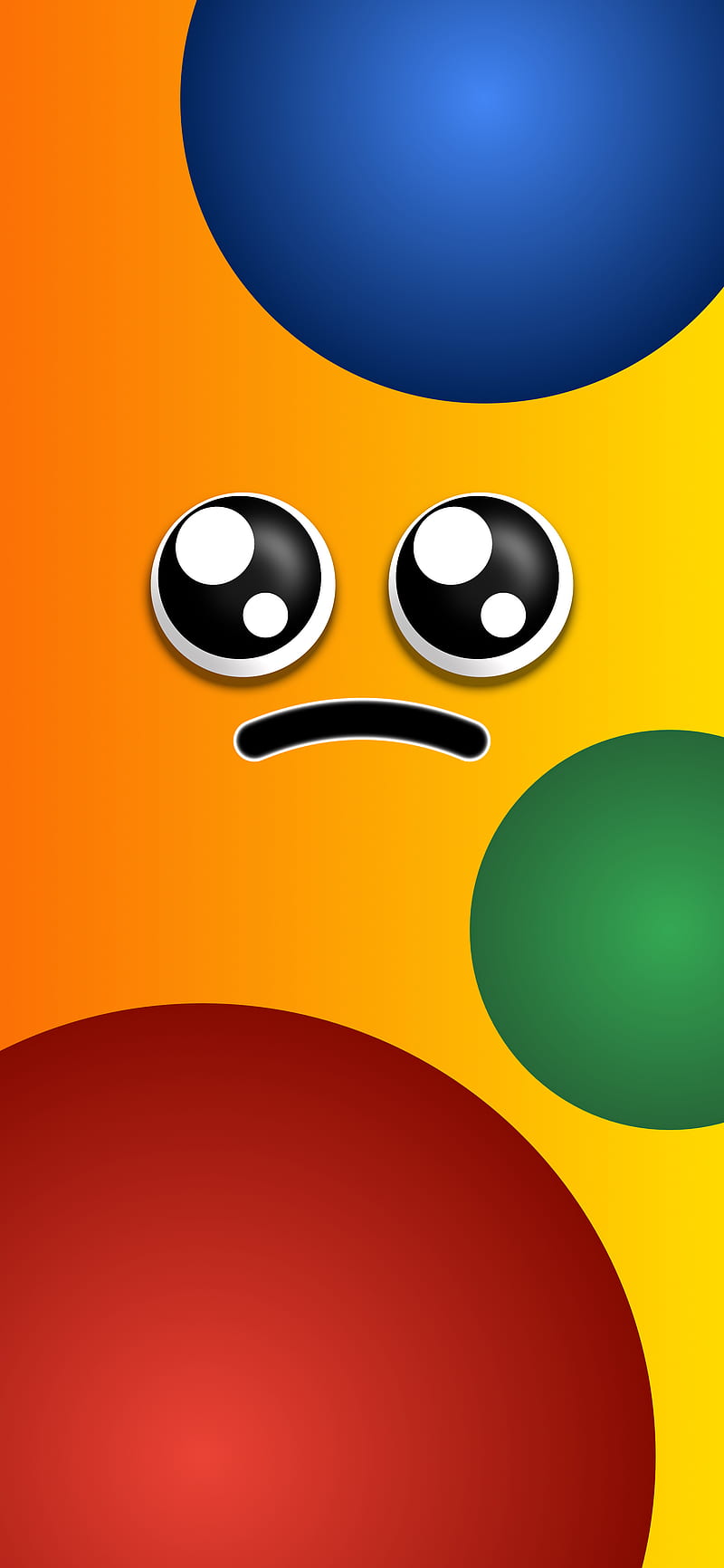 Sad face, colorful, eyes, funny, mobileface, HD phone wallpaper