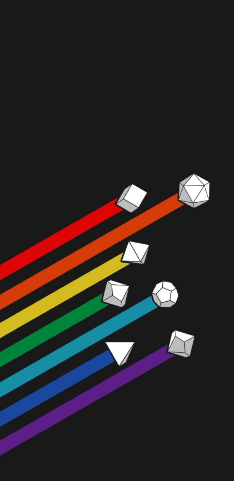 Bigger rainbow dice, colorful, dm, dnd, dragons, dungeons, rpg, tabletop, HD phone wallpaper