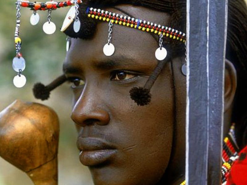 Masai warrior, warrior, Africa, tribe, Masai, man, hunter, HD wallpaper