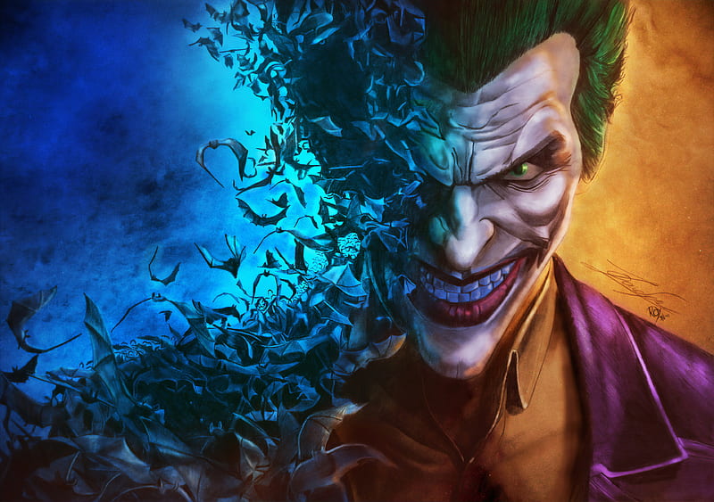 Joker Supervillian, joker, superheroes, supervillain, digital-art, artwork, HD wallpaper