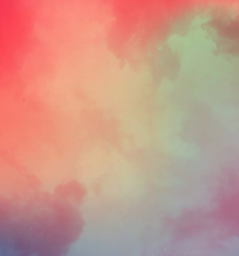Sky, blue, cloud, clouds, colourful, gray, rainbow, red, storm, yellow, HD phone wallpaper
