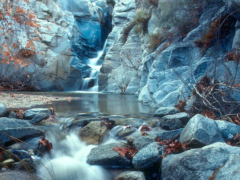 Rocky Creek, rocks, gray, rocky, gris, nature, river, creek, waterfalls, HD wallpaper