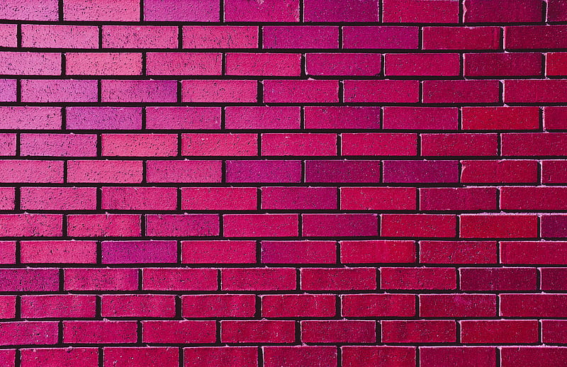 wall, brick, texture, pink, purple, shades, HD wallpaper