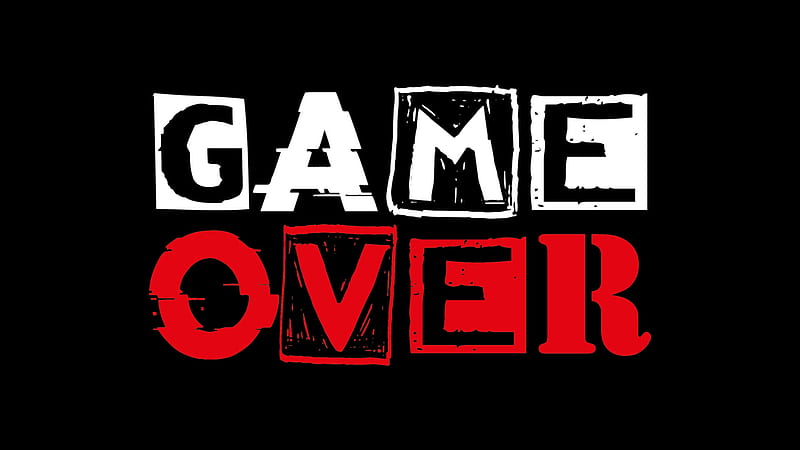 Black Background Game Over Game Over, HD wallpaper | Peakpx