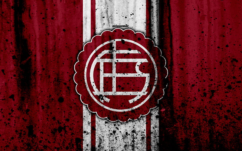 FC Lanus, grunge, Superliga, soccer, Argentina, logo, Lanus, football club, stone texture, Lanus FC, HD wallpaper