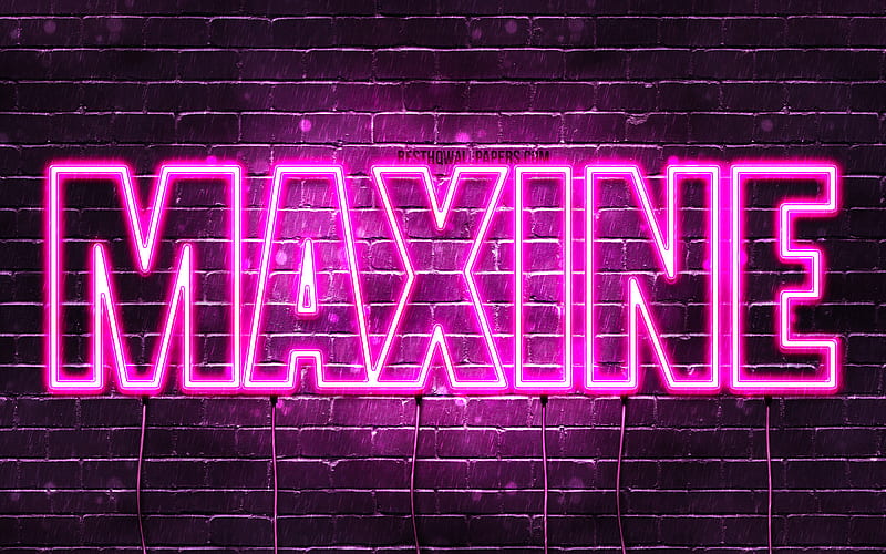 Maxine with names, female names, Maxine name, purple neon lights, Happy ...