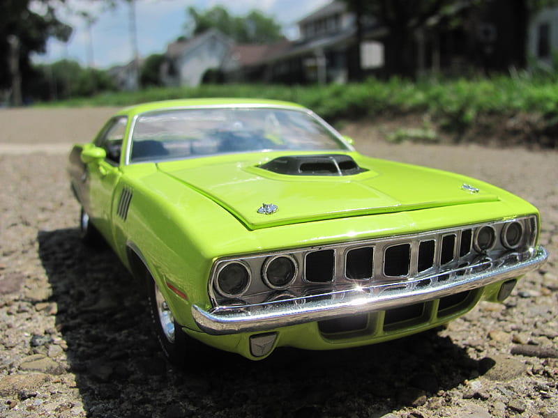 1971 Plymouth Hemi Cuda Diecast, 1971 plymouth, 1971 cuda, 71 plymouth, 1971 plymouth hemi cuda, 71 cuda, HD wallpaper