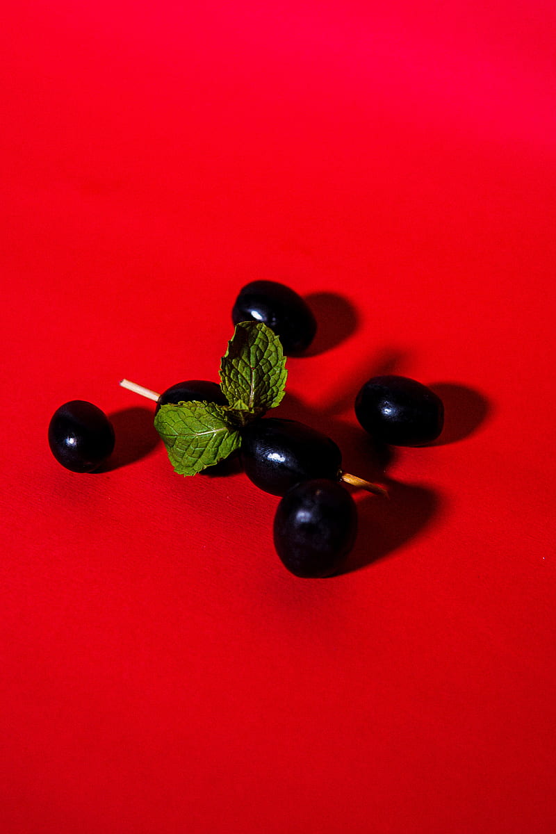olives, berries, toothpick, red, HD phone wallpaper
