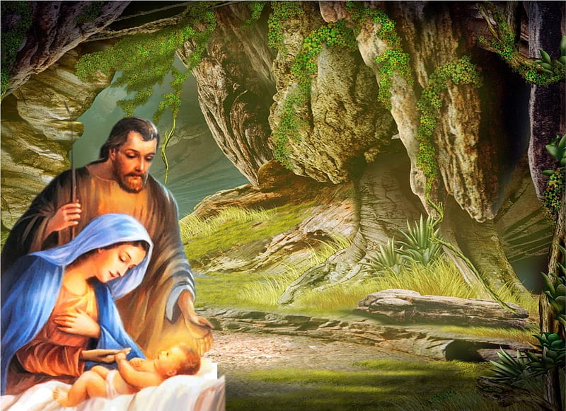 Holy family, nativity, christ, family, jesus, joseph, virgin, mary, baby,  HD wallpaper | Peakpx