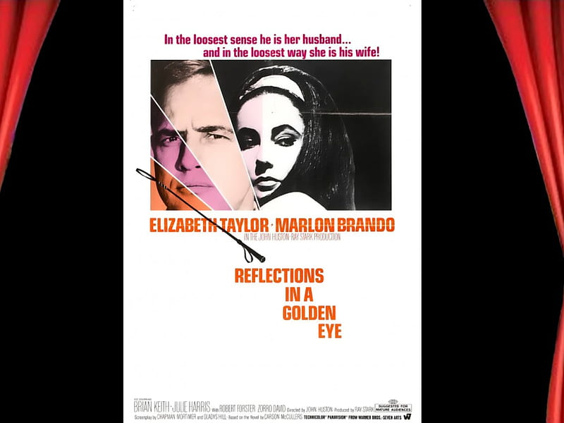 reflections in a golden eye01, posters, classic movies, reflections in a golden eye, john huston, HD wallpaper