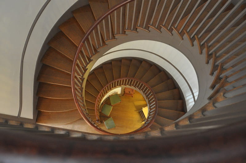 Spiral Stairs, shaker, bonito, craftsmanship, wood, HD wallpaper