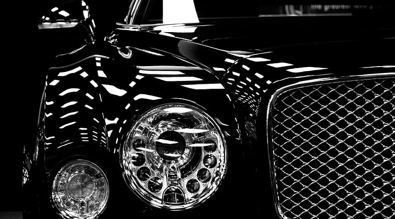 Bentley Detail Ultra, carros, Bentley, Luxury, blackandwhite, higefinition, b&w, motor, HD wallpaper