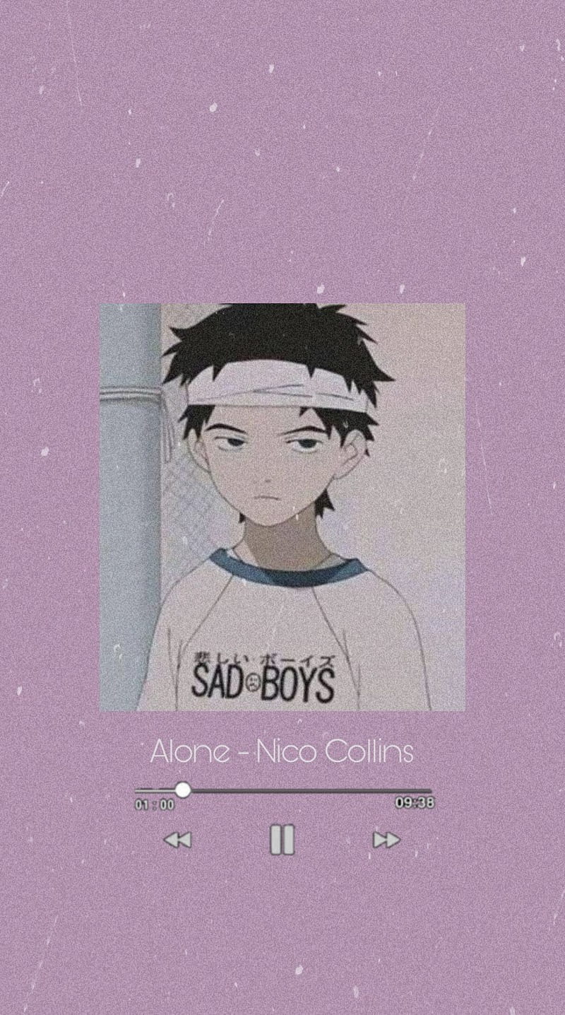 Alone-Anime-Anime-Art-Anime-Boy-Favim-Co, Painting by Koldin