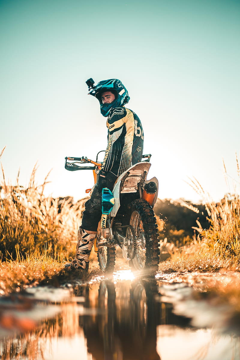 Rally Motocross Dirt Bike Reflection Water Esports Hd Phone Wallpaper Peakpx