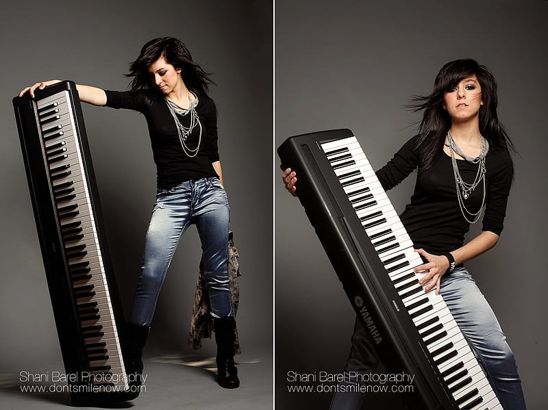 Christina Grimmie 2, musicians, entertain, piano, music, HD wallpaper