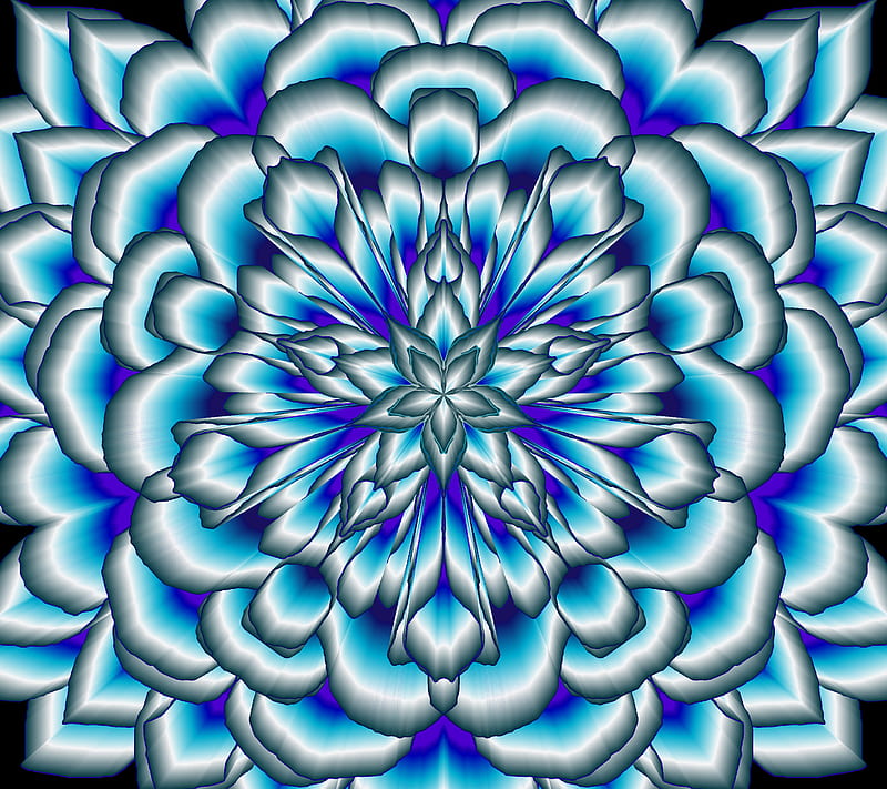 Mandala Ruffle 17, abstract, HD wallpaper