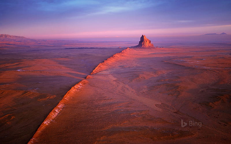 Shiprock in the Navajo Nation of New Mexico -2017 Bing, HD wallpaper
