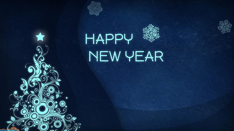 Happy New Year In Blue Background Happy New Year 2021, HD wallpaper | Peakpx