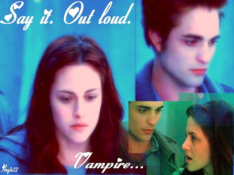 Edward & Bella(Say it out load, Vampire....), twilight edward bella cullen swan, HD wallpaper