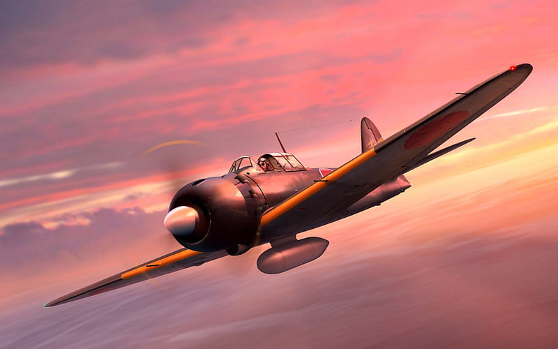 Mitsubishi A6M Zero, Japanese Fighter, Navy of Imperial Japan, A6M5, Japanese Navy, WWII, HD wallpaper