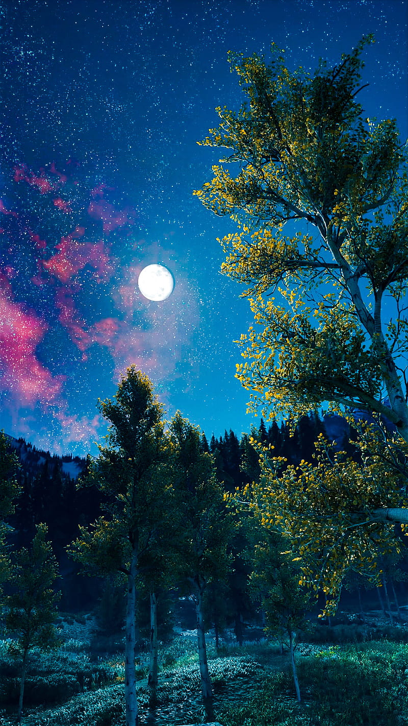 Daysgone, days gone, galaxy, game, moon, nature, night, playstation, scenery, stars, videogame, HD phone wallpaper