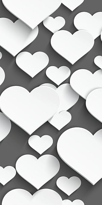 HD white 3d hearts wallpapers | Peakpx