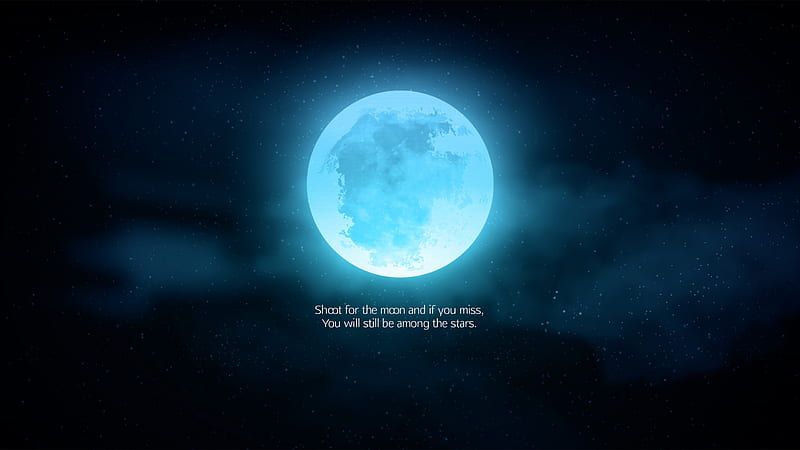 :-), moon, moon, quote, blue, word, HD wallpaper