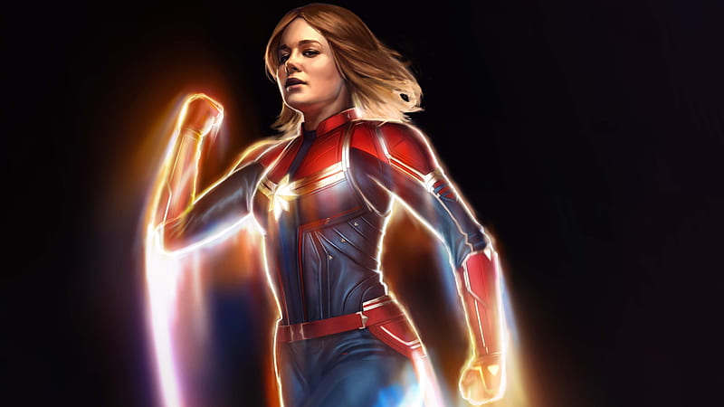 Captain Marvel New Artwork, captain-marvel, superheroes, artwork, digital-art, HD wallpaper