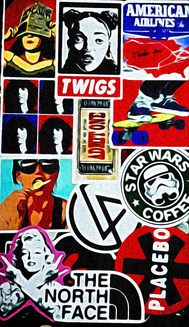 Sticker Bomb, art, boom, brand, converse, logo, retro, rock, skate, skates,  tumblr, HD phone wallpaper | Peakpx
