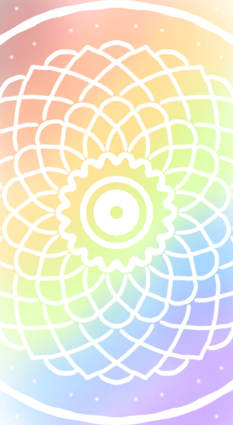 Mandala arcoiris, dibujo, Fondo de pantalla de teléfono HD | Peakpx
