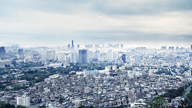 Seoul – South Korea by ©Thomas Birke, Seoul Landscape, HD wallpaper
