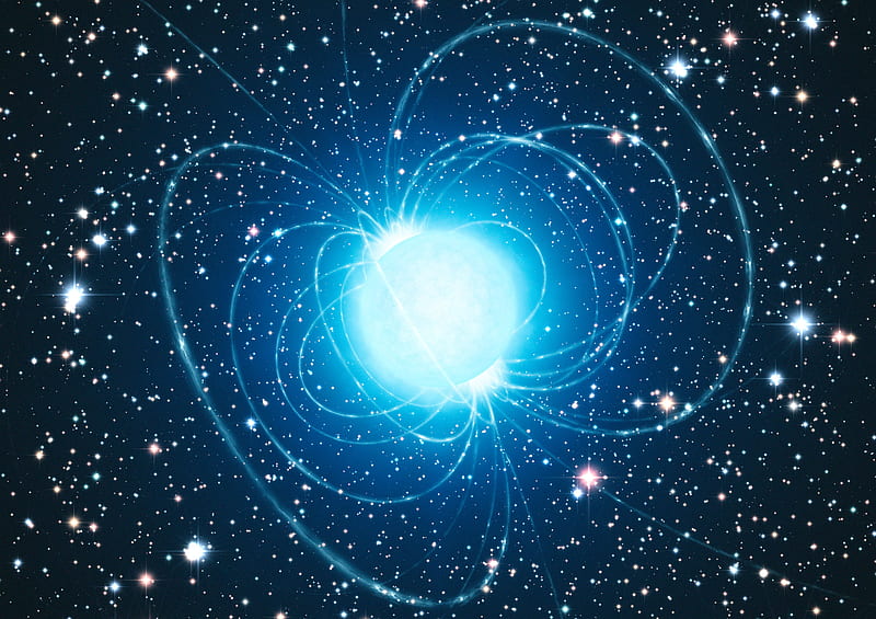 Artist's impression of the magnetar in the extraordinary star cluster Westerlund 1, HD wallpaper