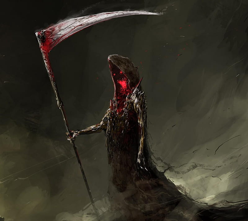 Death, reaper, reaper of souls, scythe, HD wallpaper